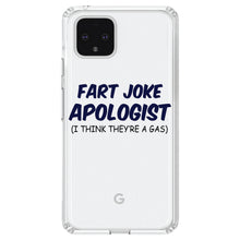 DistinctInk® Clear Shockproof Hybrid Case for Apple iPhone / Samsung Galaxy / Google Pixel - Fart Joke Apologist I Think They're a Gas