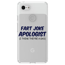 DistinctInk® Clear Shockproof Hybrid Case for Apple iPhone / Samsung Galaxy / Google Pixel - Fart Joke Apologist I Think They're a Gas