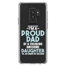 DistinctInk® Clear Shockproof Hybrid Case for Apple iPhone / Samsung Galaxy / Google Pixel - I'm a Proud Dad of Awesome Daughter