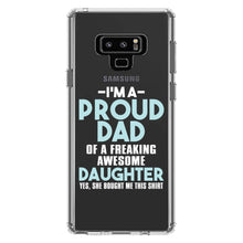 DistinctInk® Clear Shockproof Hybrid Case for Apple iPhone / Samsung Galaxy / Google Pixel - I'm a Proud Dad of Awesome Daughter