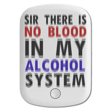 DistinctInk Magnetic Battery Pack, Wireless Portable Charger with USB-C Cable, Compatible with MagSafe iPhone 14 / 13 / 12 Series - Sir There is Blood in My Alcohol System