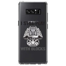 DistinctInk® Clear Shockproof Hybrid Case for Apple iPhone / Samsung Galaxy / Google Pixel - I Still Play with Blocks - Cars