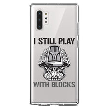 DistinctInk® Clear Shockproof Hybrid Case for Apple iPhone / Samsung Galaxy / Google Pixel - I Still Play with Blocks - Cars
