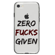 DistinctInk® Clear Shockproof Hybrid Case for Apple iPhone / Samsung Galaxy / Google Pixel - Zero F's Given