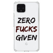DistinctInk® Clear Shockproof Hybrid Case for Apple iPhone / Samsung Galaxy / Google Pixel - Zero F's Given