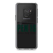 DistinctInk® Clear Shockproof Hybrid Case for Apple iPhone / Samsung Galaxy / Google Pixel - My Pen Is Bigger Than Yours