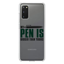 DistinctInk® Clear Shockproof Hybrid Case for Apple iPhone / Samsung Galaxy / Google Pixel - My Pen Is Bigger Than Yours