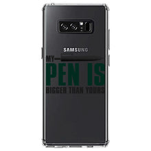 DistinctInk® Clear Shockproof Hybrid Case for Apple iPhone / Samsung Galaxy / Google Pixel - My Pen Is Bigger Than Yours