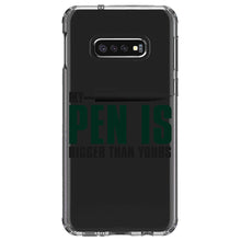 DistinctInk® Clear Shockproof Hybrid Case for Apple iPhone / Samsung Galaxy / Google Pixel - My Pen Is Bigger Than Yours