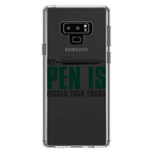 DistinctInk® Clear Shockproof Hybrid Case for Apple iPhone / Samsung Galaxy / Google Pixel - My Pen Is Bigger Than Yours