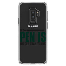 DistinctInk® Clear Shockproof Hybrid Case for Apple iPhone / Samsung Galaxy / Google Pixel - My Pen Is Bigger Than Yours