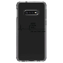 DistinctInk® Clear Shockproof Hybrid Case for Apple iPhone / Samsung Galaxy / Google Pixel - Keep Calm and…. Flatline