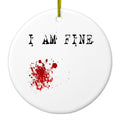 Blood Splatter Ceramic Ornament