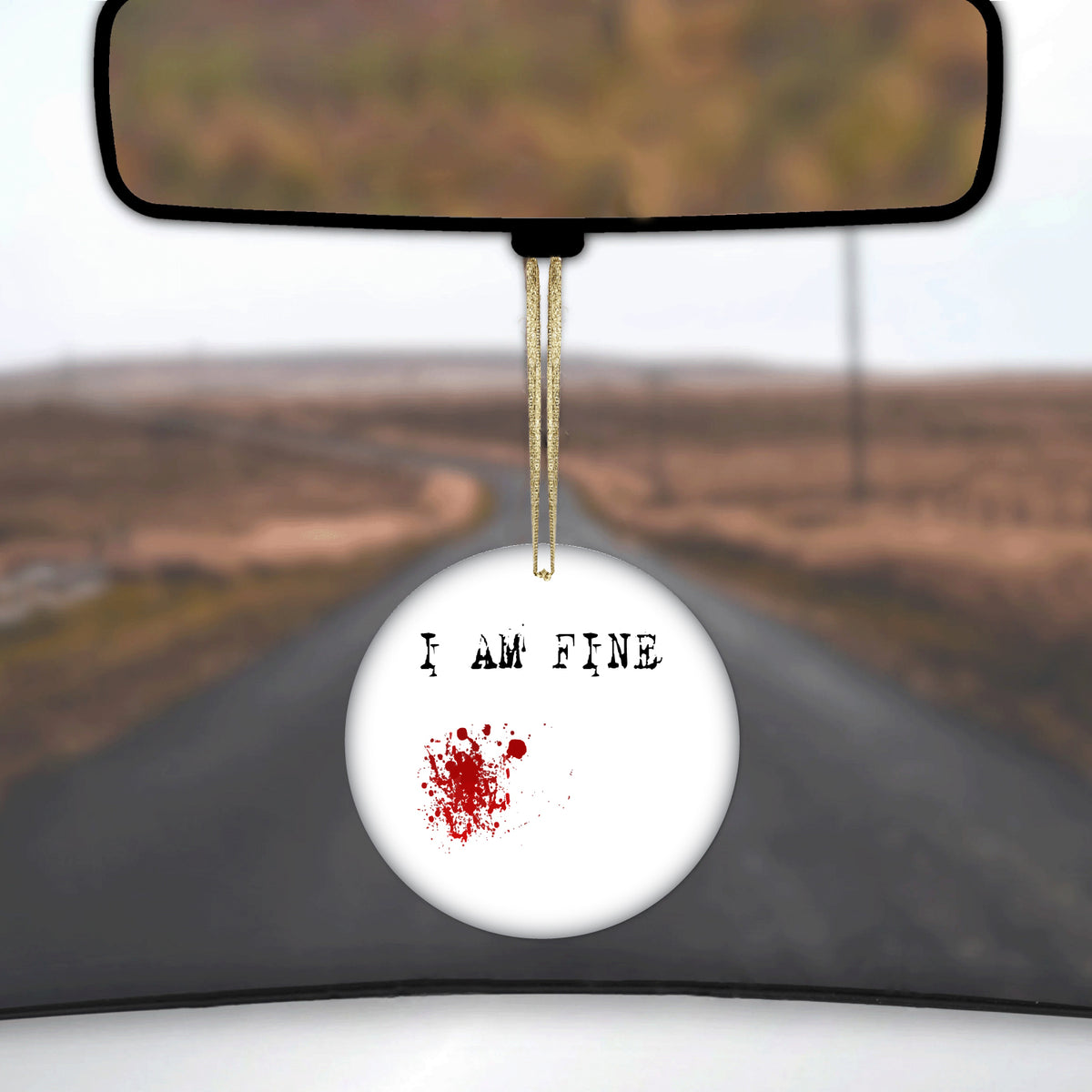Blood Splatter Ceramic Ornament, view 3