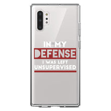 DistinctInk® Clear Shockproof Hybrid Case for Apple iPhone / Samsung Galaxy / Google Pixel - In My Defense, I Was Left Unsupervised