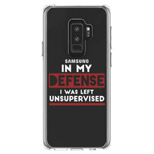 DistinctInk® Clear Shockproof Hybrid Case for Apple iPhone / Samsung Galaxy / Google Pixel - In My Defense, I Was Left Unsupervised
