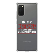DistinctInk® Clear Shockproof Hybrid Case for Apple iPhone / Samsung Galaxy / Google Pixel - In My Defense, I Was Left Unsupervised
