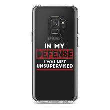 DistinctInk® Clear Shockproof Hybrid Case for Apple iPhone / Samsung Galaxy / Google Pixel - In My Defense, I Was Left Unsupervised