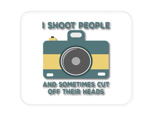 DistinctInk Custom Foam Rubber Mouse Pad - 1/4" Thick - I Shoot People - Photography