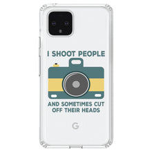 DistinctInk® Clear Shockproof Hybrid Case for Apple iPhone / Samsung Galaxy / Google Pixel - I Shoot People - Photography
