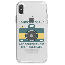 DistinctInk® Clear Shockproof Hybrid Case for Apple iPhone / Samsung Galaxy / Google Pixel - I Shoot People - Photography