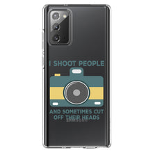 DistinctInk® Clear Shockproof Hybrid Case for Apple iPhone / Samsung Galaxy / Google Pixel - I Shoot People - Photography