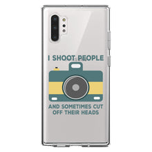 DistinctInk® Clear Shockproof Hybrid Case for Apple iPhone / Samsung Galaxy / Google Pixel - I Shoot People - Photography