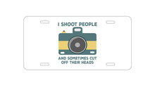 DistinctInk Custom Aluminum Decorative Vanity Front License Plate - I Shoot People - Photography