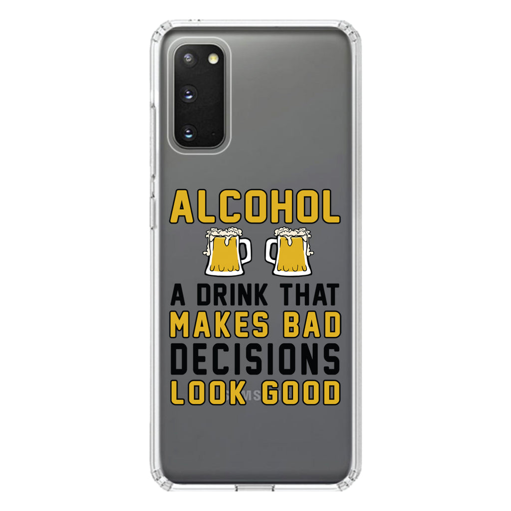 Alcohol Makes Bad Decisions Look Good Clear Shockproof iPhone Case, view 13
