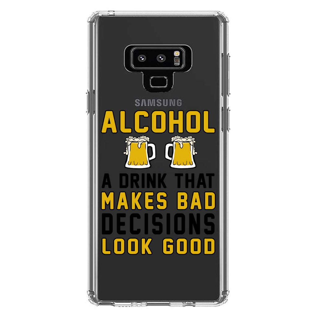 Alcohol Makes Bad Decisions Look Good Clear Shockproof iPhone Case, view 11