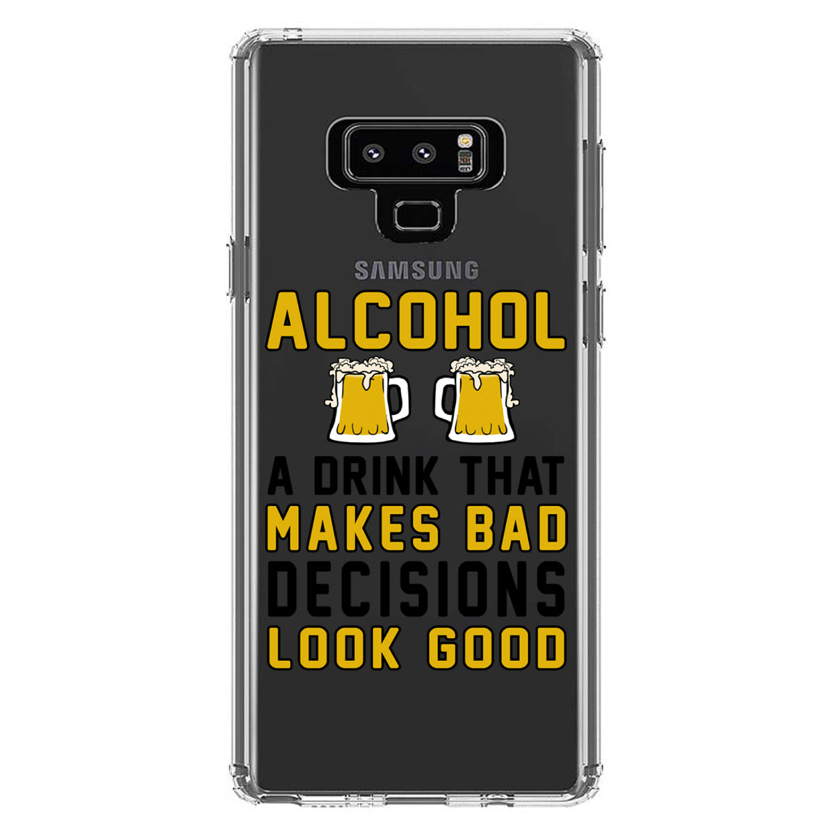 Alcohol Makes Bad Decisions Look Good Clear Shockproof iPhone Case, view 11