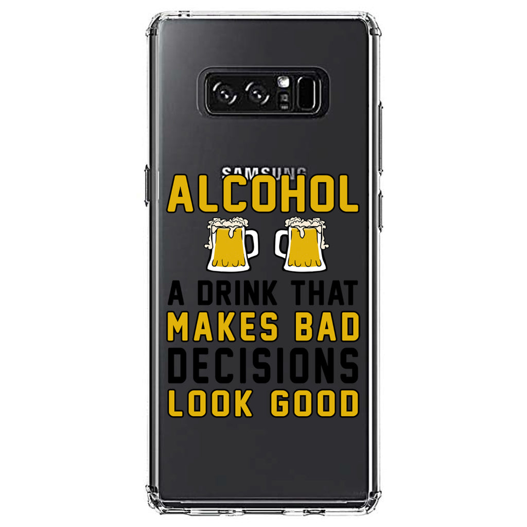Alcohol Makes Bad Decisions Look Good Clear Shockproof iPhone Case, view 12