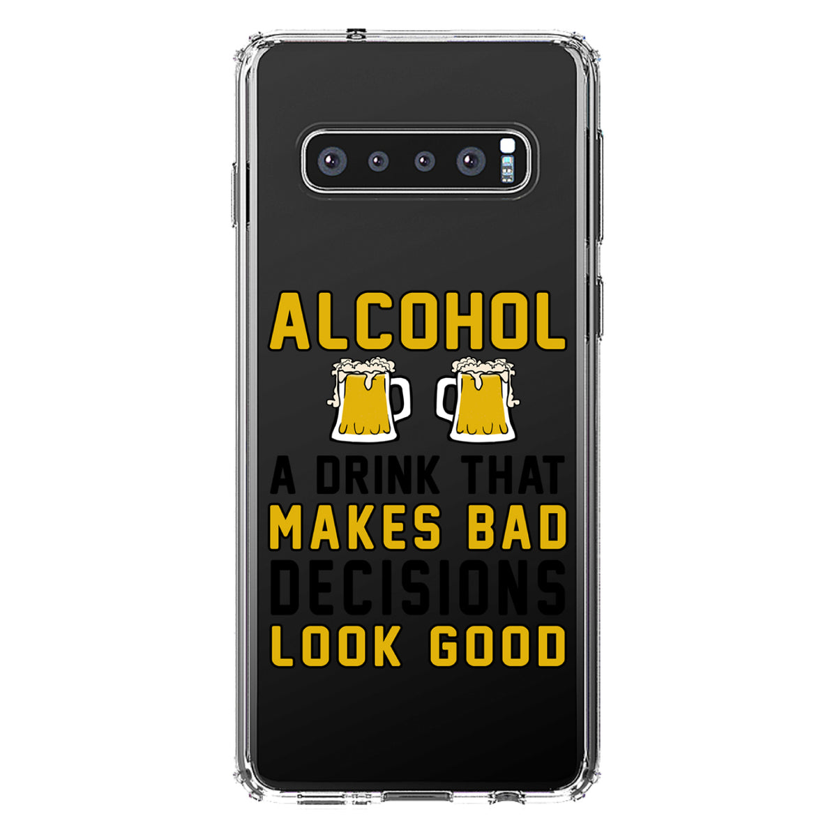 Alcohol Makes Bad Decisions Look Good Clear Shockproof iPhone Case, view 17