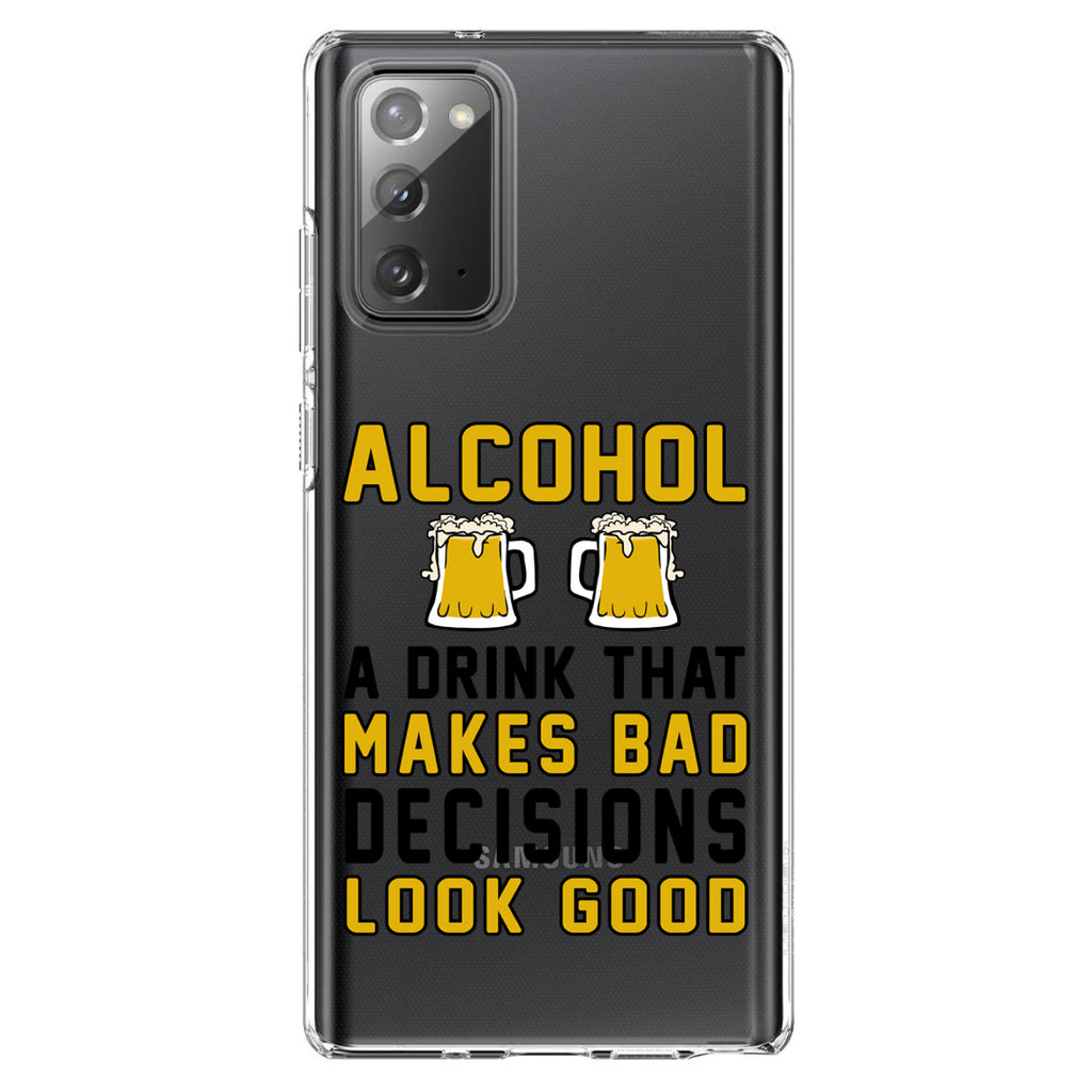 Alcohol Makes Bad Decisions Look Good Clear Shockproof iPhone Case, view 8