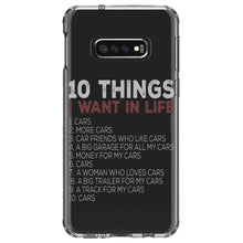 DistinctInk® Clear Shockproof Hybrid Case for Apple iPhone / Samsung Galaxy / Google Pixel - Things I Want In Life - Cars, Money, Woman