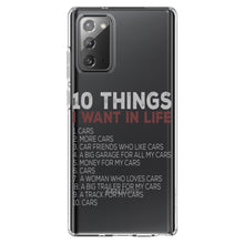 DistinctInk® Clear Shockproof Hybrid Case for Apple iPhone / Samsung Galaxy / Google Pixel - Things I Want In Life - Cars, Money, Woman