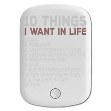 DistinctInk Magnetic Battery Pack, Wireless Portable Charger with USB-C Cable, Compatible with MagSafe iPhone 14 / 13 / 12 Series - Things I Want In Life - Cars, Money, Woman
