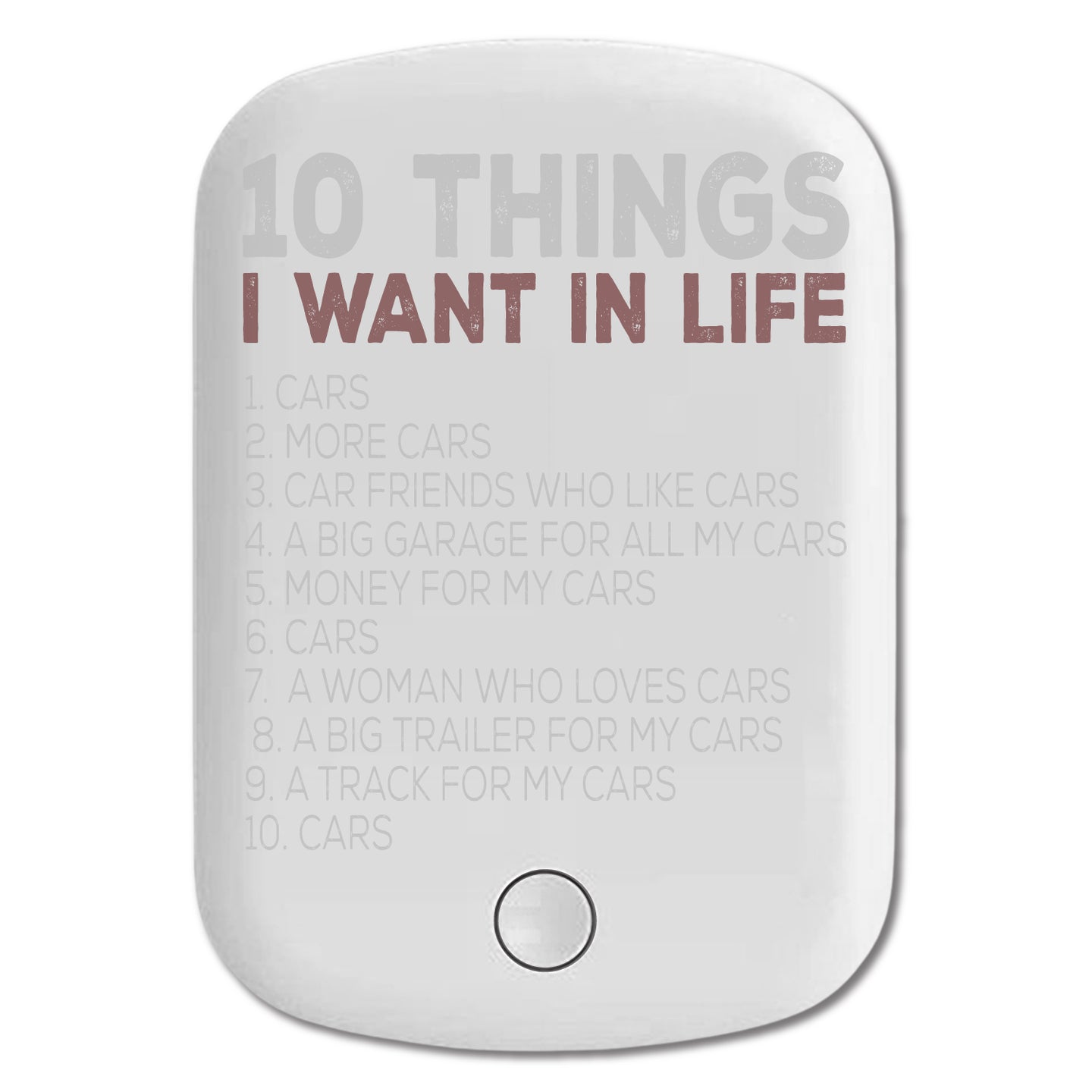 DistinctInk Magnetic Battery Pack, Wireless Portable Charger with USB-C Cable, Compatible with MagSafe iPhone 14 / 13 / 12 Series - Things I Want In Life - Cars, Money, Woman