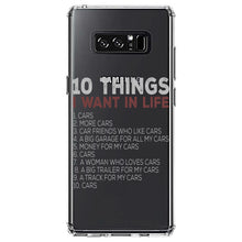 DistinctInk® Clear Shockproof Hybrid Case for Apple iPhone / Samsung Galaxy / Google Pixel - Things I Want In Life - Cars, Money, Woman