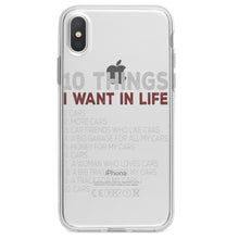 DistinctInk® Clear Shockproof Hybrid Case for Apple iPhone / Samsung Galaxy / Google Pixel - Things I Want In Life - Cars, Money, Woman