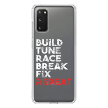 DistinctInk® Clear Shockproof Hybrid Case for Apple iPhone / Samsung Galaxy / Google Pixel - Build Tune Race Break Fix Repeat