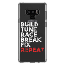 DistinctInk® Clear Shockproof Hybrid Case for Apple iPhone / Samsung Galaxy / Google Pixel - Build Tune Race Break Fix Repeat