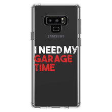 DistinctInk® Clear Shockproof Hybrid Case for Apple iPhone / Samsung Galaxy / Google Pixel - I Need My Garage Time