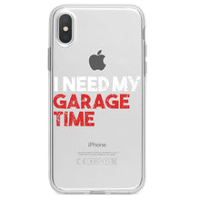 DistinctInk® Clear Shockproof Hybrid Case for Apple iPhone / Samsung Galaxy / Google Pixel - I Need My Garage Time
