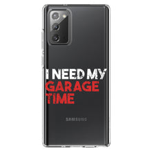 DistinctInk® Clear Shockproof Hybrid Case for Apple iPhone / Samsung Galaxy / Google Pixel - I Need My Garage Time