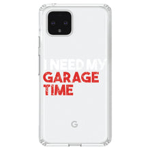 DistinctInk® Clear Shockproof Hybrid Case for Apple iPhone / Samsung Galaxy / Google Pixel - I Need My Garage Time