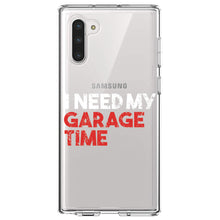 DistinctInk® Clear Shockproof Hybrid Case for Apple iPhone / Samsung Galaxy / Google Pixel - I Need My Garage Time
