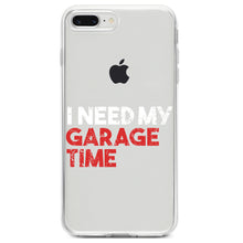 DistinctInk® Clear Shockproof Hybrid Case for Apple iPhone / Samsung Galaxy / Google Pixel - I Need My Garage Time