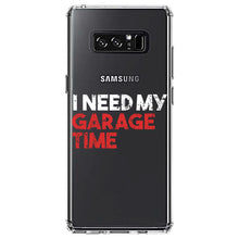 DistinctInk® Clear Shockproof Hybrid Case for Apple iPhone / Samsung Galaxy / Google Pixel - I Need My Garage Time