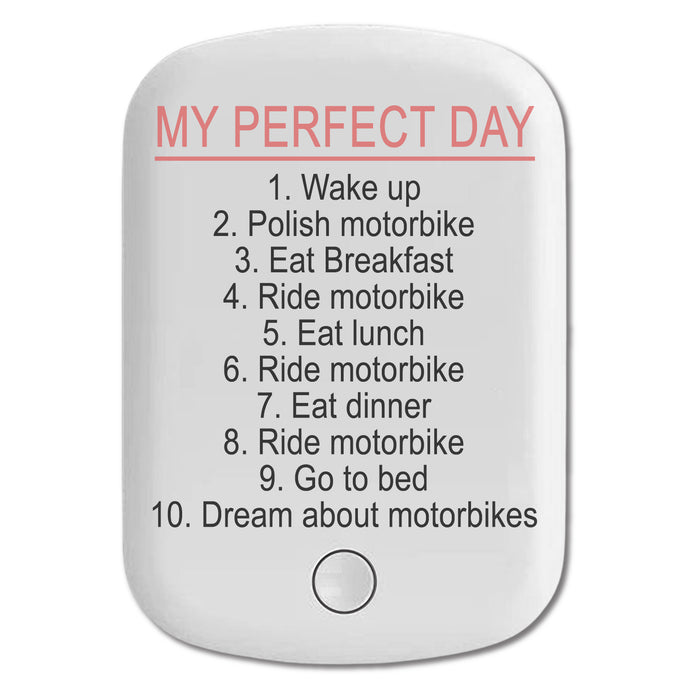 DistinctInk Magnetic Battery Pack, Wireless Portable Charger with USB-C Cable, Compatible with MagSafe iPhone 14 / 13 / 12 Series - My Perfect Day - Motorbike Motorcycle